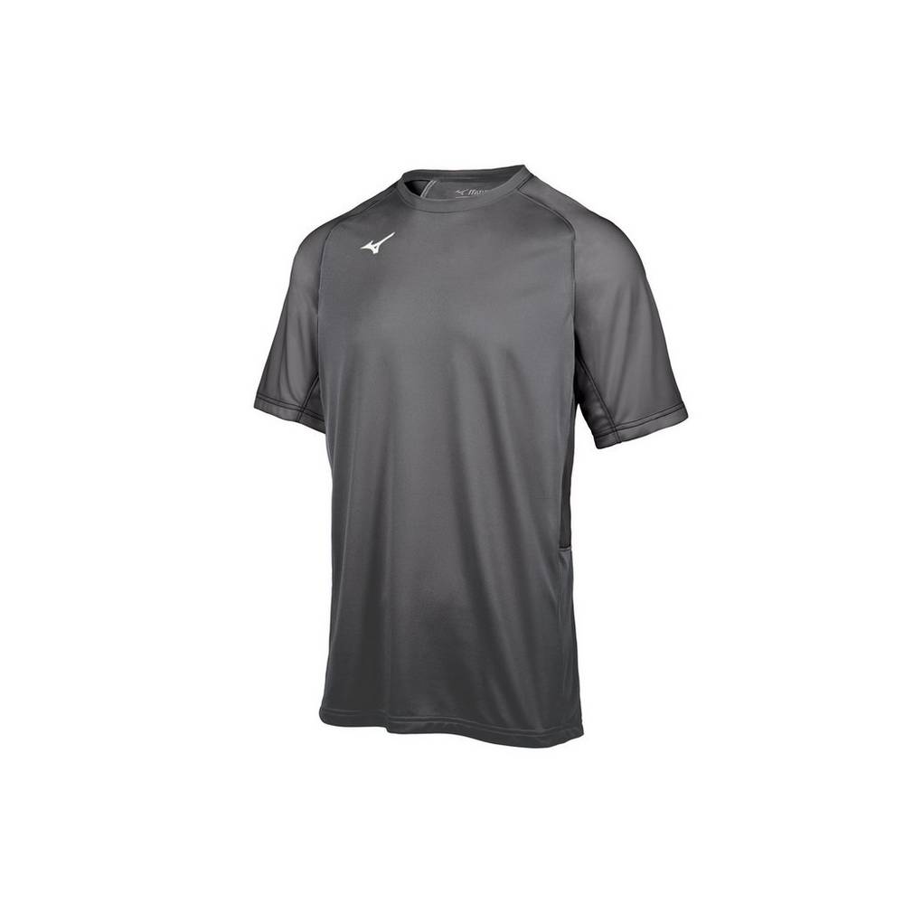 Mizuno Men's Aerolite Crew Baseball Jersey Grey (350751-GRX)